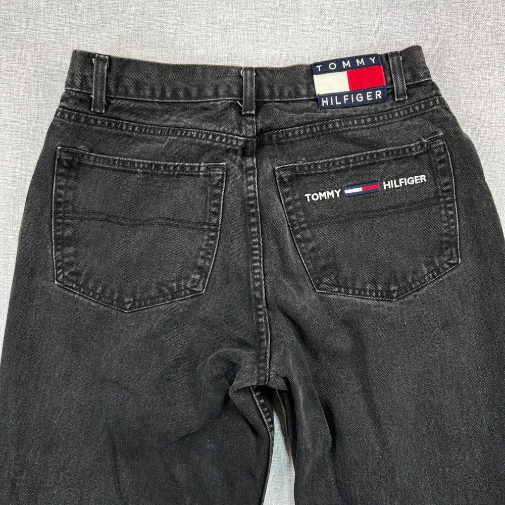 Vintage Tommy Hilfiger Freedom Jeans‎ Black Wash Denim Men 33x28.5 90s Baggy Y2K